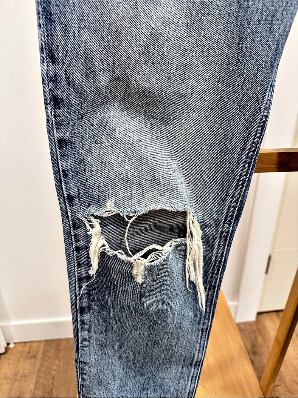 AGOLDE 90's Pinch Waist High Rise Straight Jean Jeans Blue Waist 27 - Picture 2 of 8